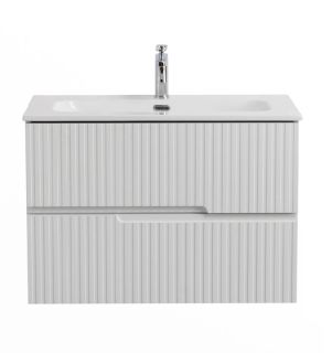 База под раковину Cezares подвесная с двумя выкатными ящиками, Bianco Lucido, 700x457x500, DUET-N-700-2C-SO-BL